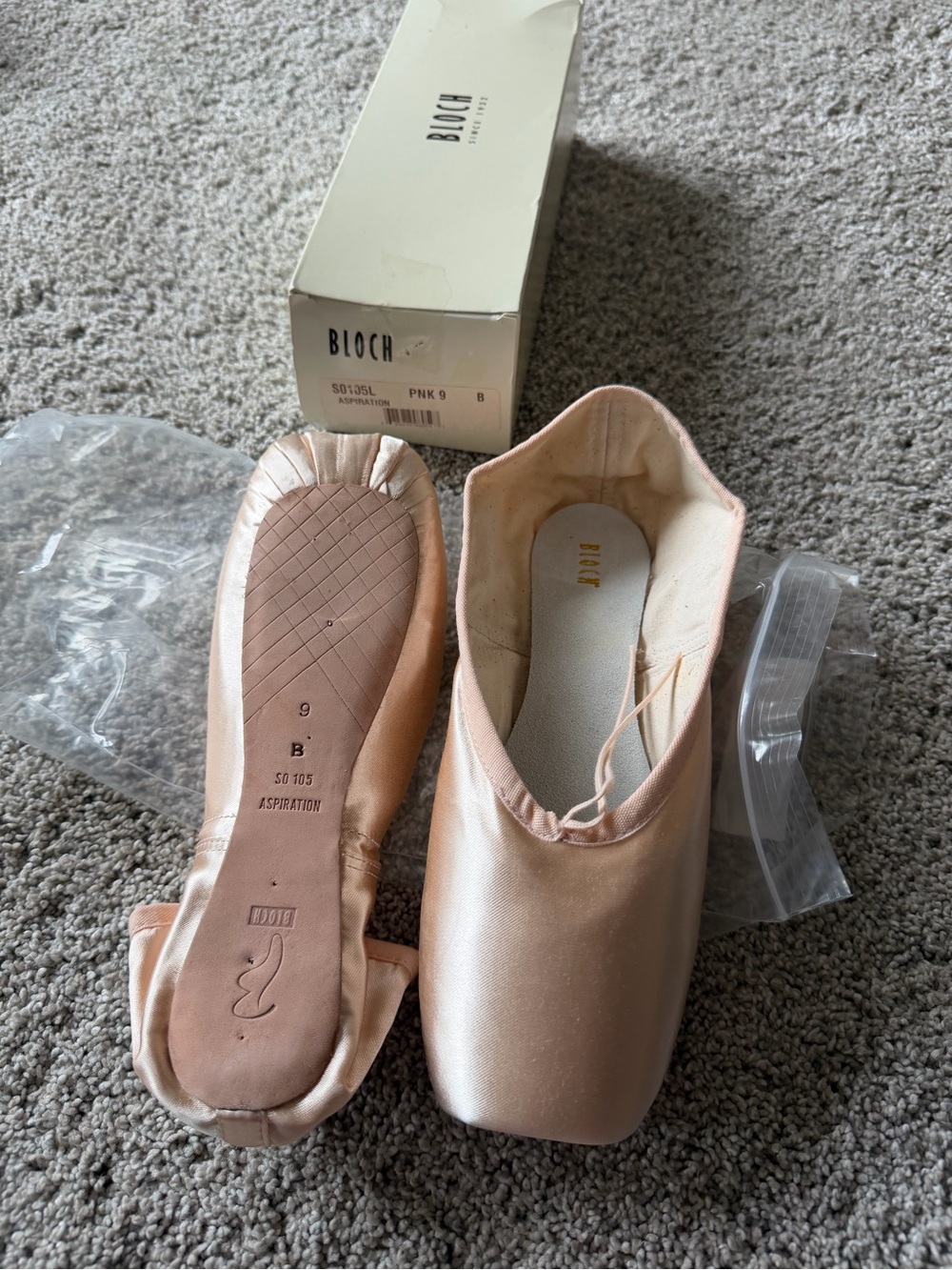 Bloch Women's Pink Satin Aspiration Pointe Shoes 9B